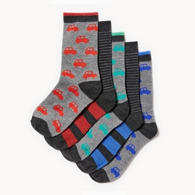 Joe Fresh Ens. de 5 paires de chaussettes tube pour garçons 1 ea, 10,00 $/1ch