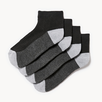 Kid Boys' 4-Pack Ankle Socks - JF Black