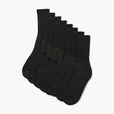 Men's 8-Pack Crew Socks - Black