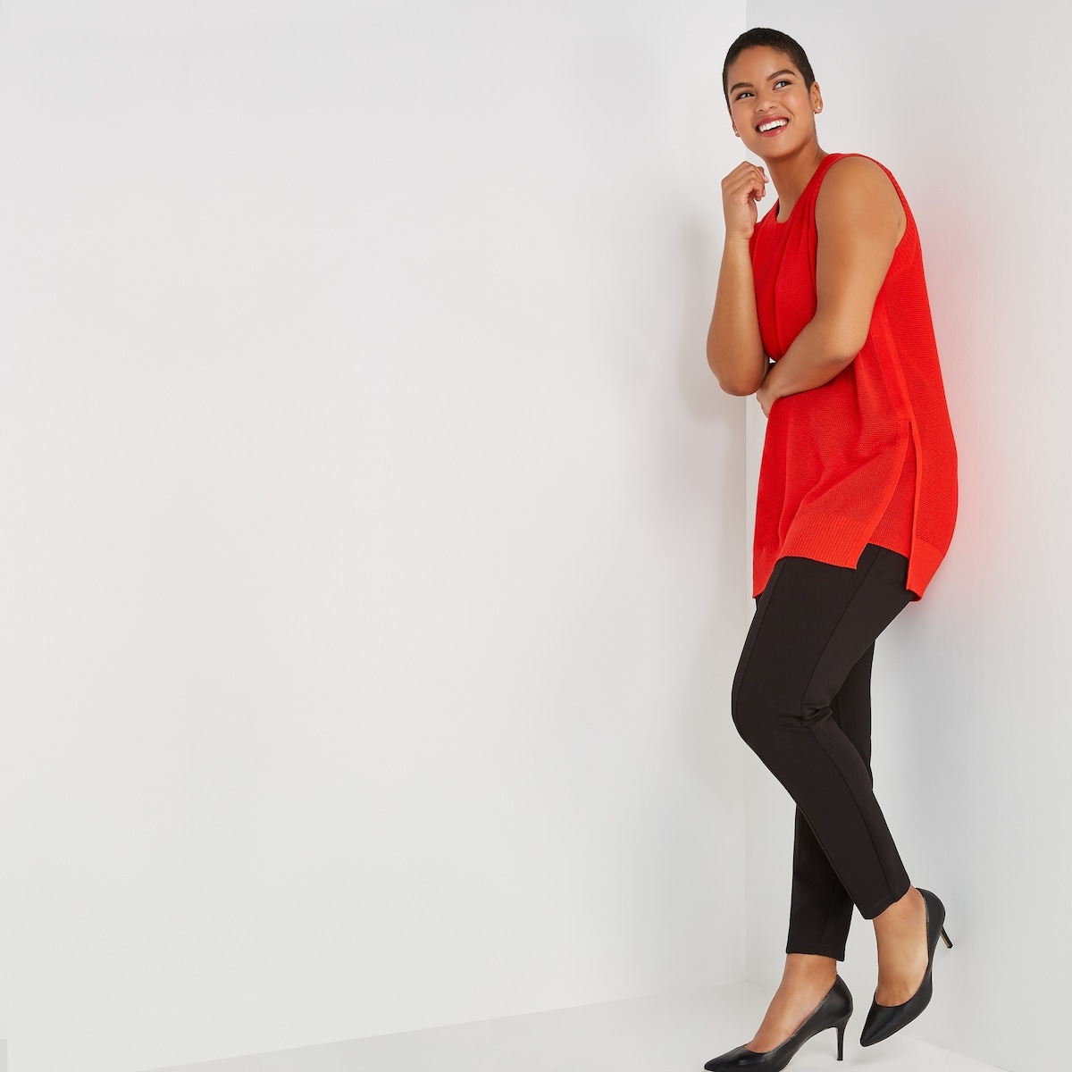 Joe Fresh Pantalon en point de Rome avec couture à l’avant Femmes+ 1 ea, 24,00 $/1ch