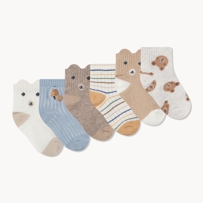 Huggies Baby Boys' Huggies 6-Pack Quarter-Crew Socks 1 ea, $12.00/1ea