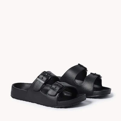 Kid Boys' Double Buckle Sandals - Black