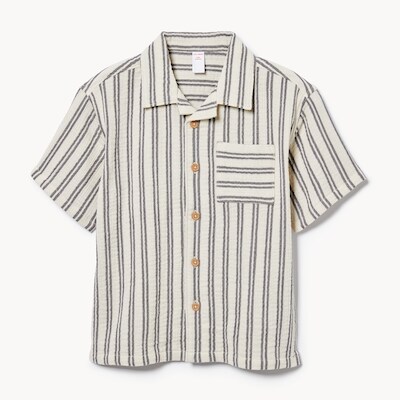 Kid Boys' Gauze Shirt - Cream