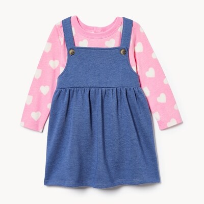 Ens. 2pices avec robe chasuble pour bbs filles