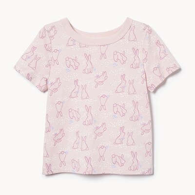 Baby Girls' Short Sleeve T-Shirt - Powder Pink
