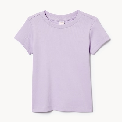 Baby Girls' Rib T-Shirt - Light Lilac