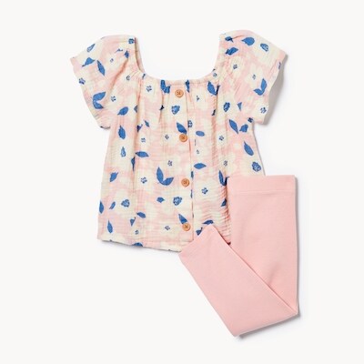 Ens. 2pices avec legging pour bbs filles