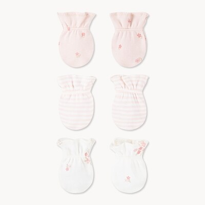 Baby Girls' Huggies 3 Pack Mittens