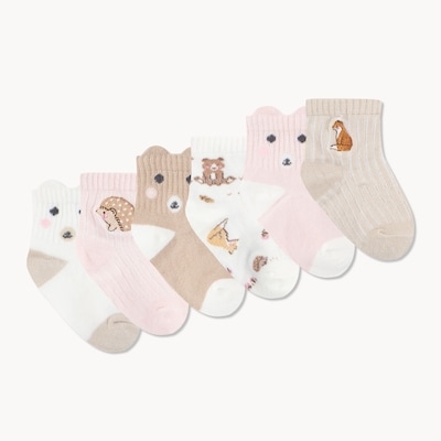 Huggies Baby Girls' Huggies 6-Pack Quarter-Crew Socks 1 ea, $12.00/1ea