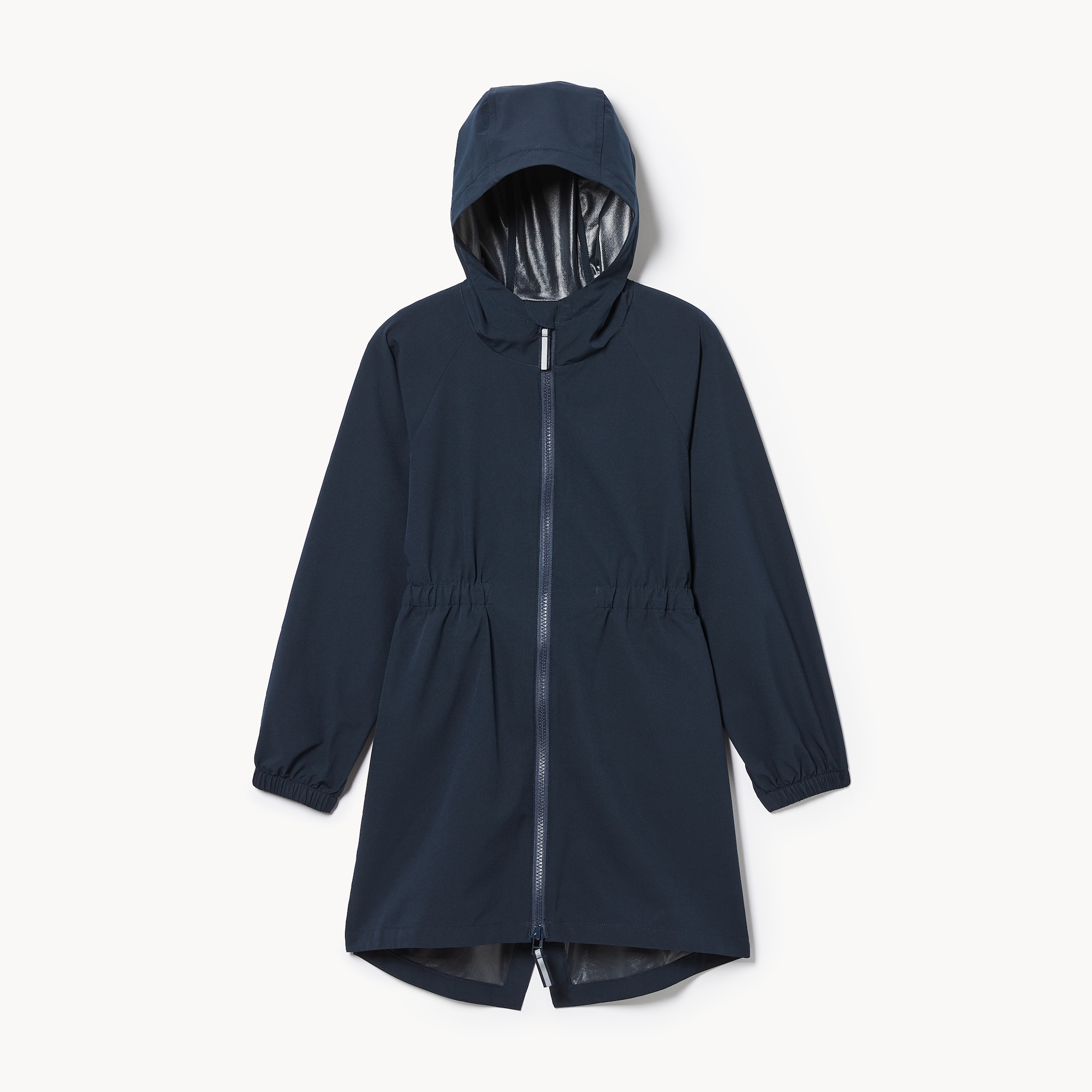 Navy Girls Long Rain Coat Girl Hooded Raincoat Jacadi Navy Jacadi