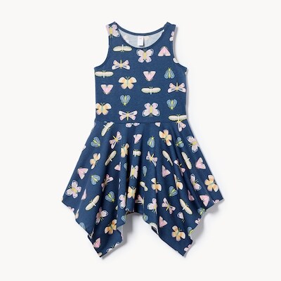 Robe ourlet mouchoir pour filles