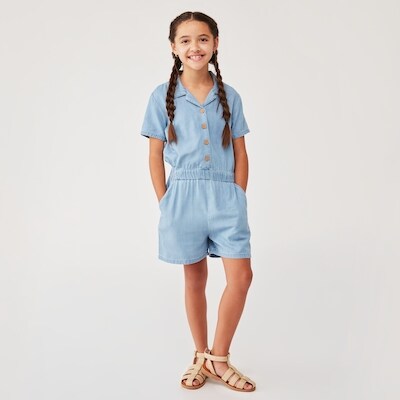 Kid Girls' Denim Romper