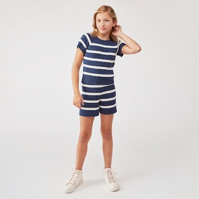 Kid Girls' Rib Short - Indigo