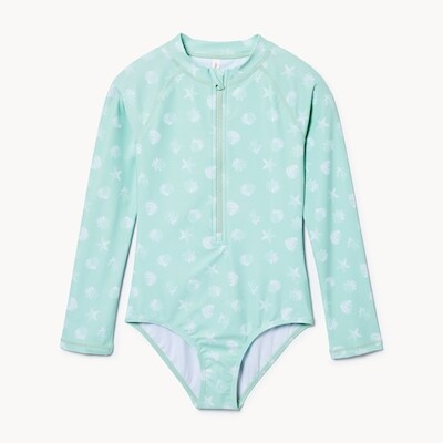 Kid Girls' Rash Guard Swimsuit