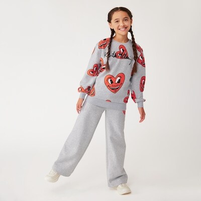 Kid Girls' Keith Haring Heart Pullover