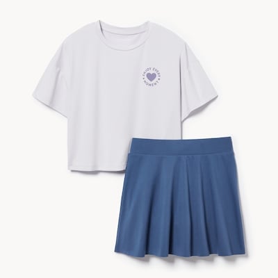 Kid Girls' Active Skort 2-Piece Set