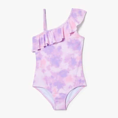 Kid Girls' Ruffle Swimsuit - Bright Purple