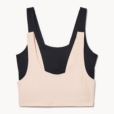 Kid Girls' 2 Pack No Show Bralette - Black