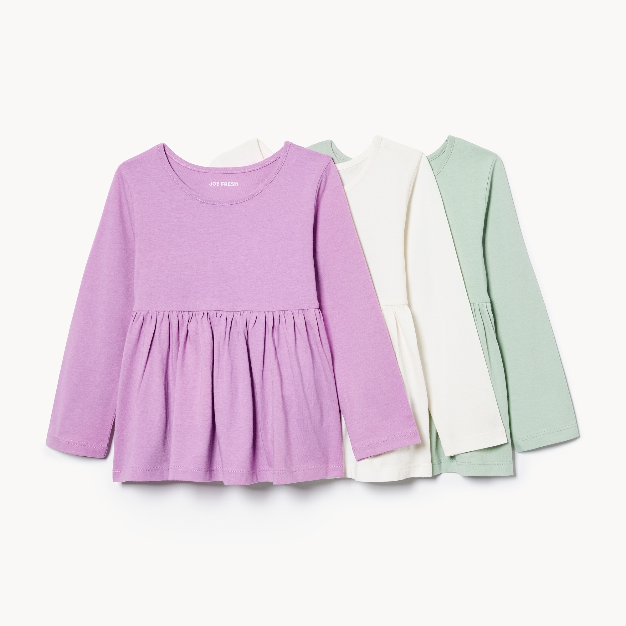 Toddler Girls' 3 Pack Long Sleeve