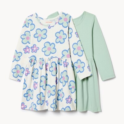 Ens. de 2robes manches longues, petites filles