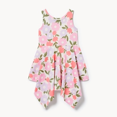 Toddler Girls' Handkerchief Dress - Cream