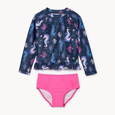 Toddler Girls' 2-Piece Rash Guard Set