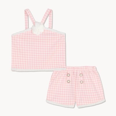 Ens. imprim carreaux 2pices, petites filles