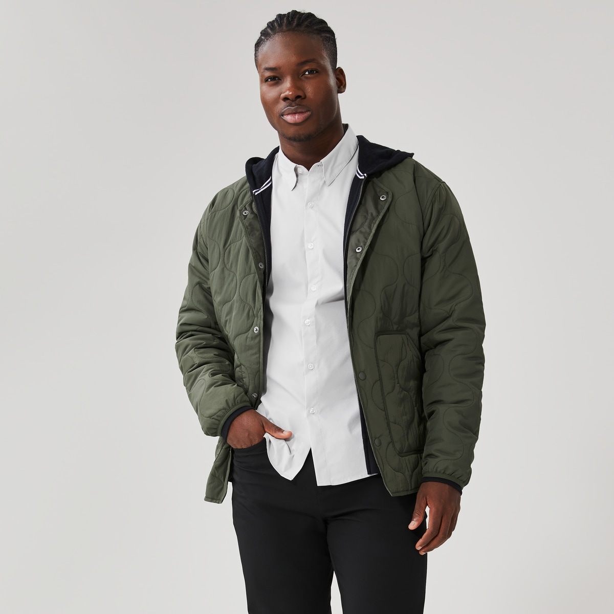 Veste sport matelasse PrimaLoftMD pour hommes - Olive Fonc