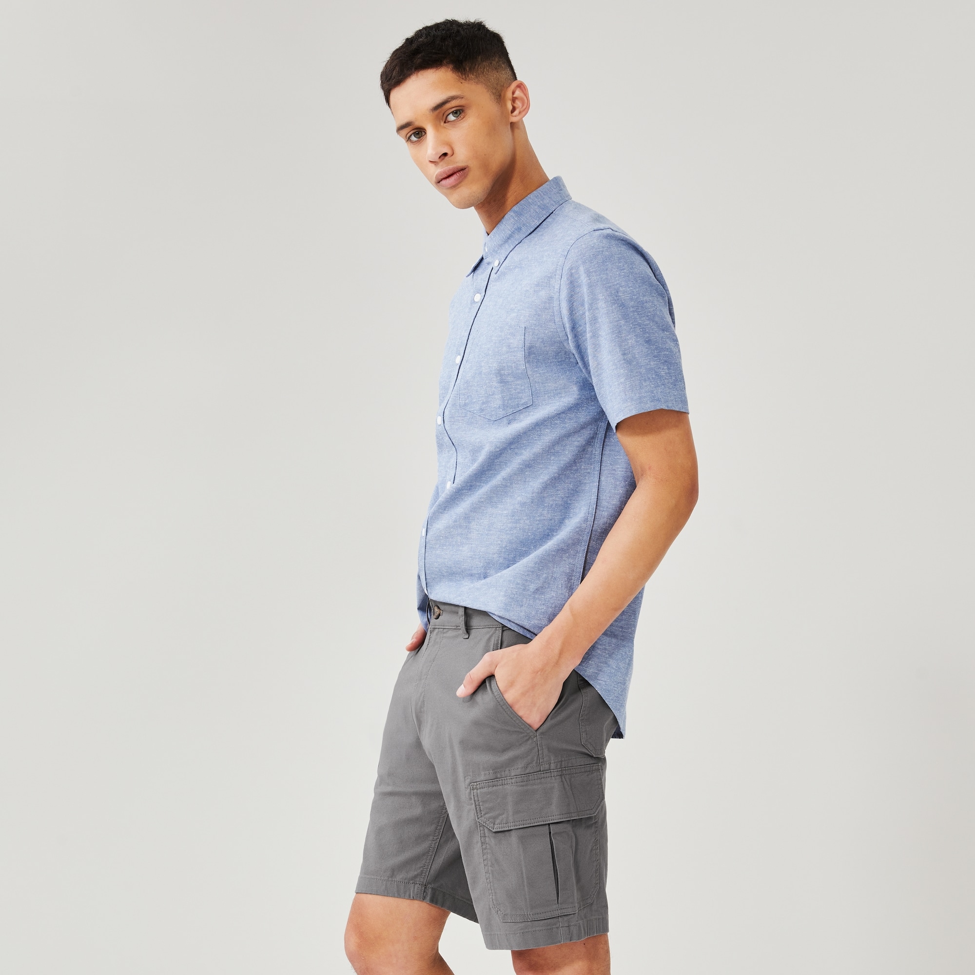 Men's Flex Cargo Short in Dark Grey from Joe Fresh