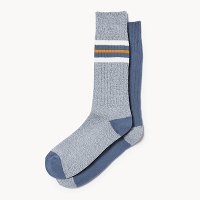 Men's 2 Pack Heavy Weight Crew Socks - Navy