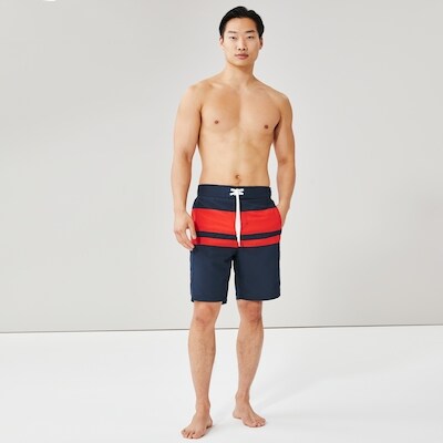 Short de surf bandes de couleurs pour hommes