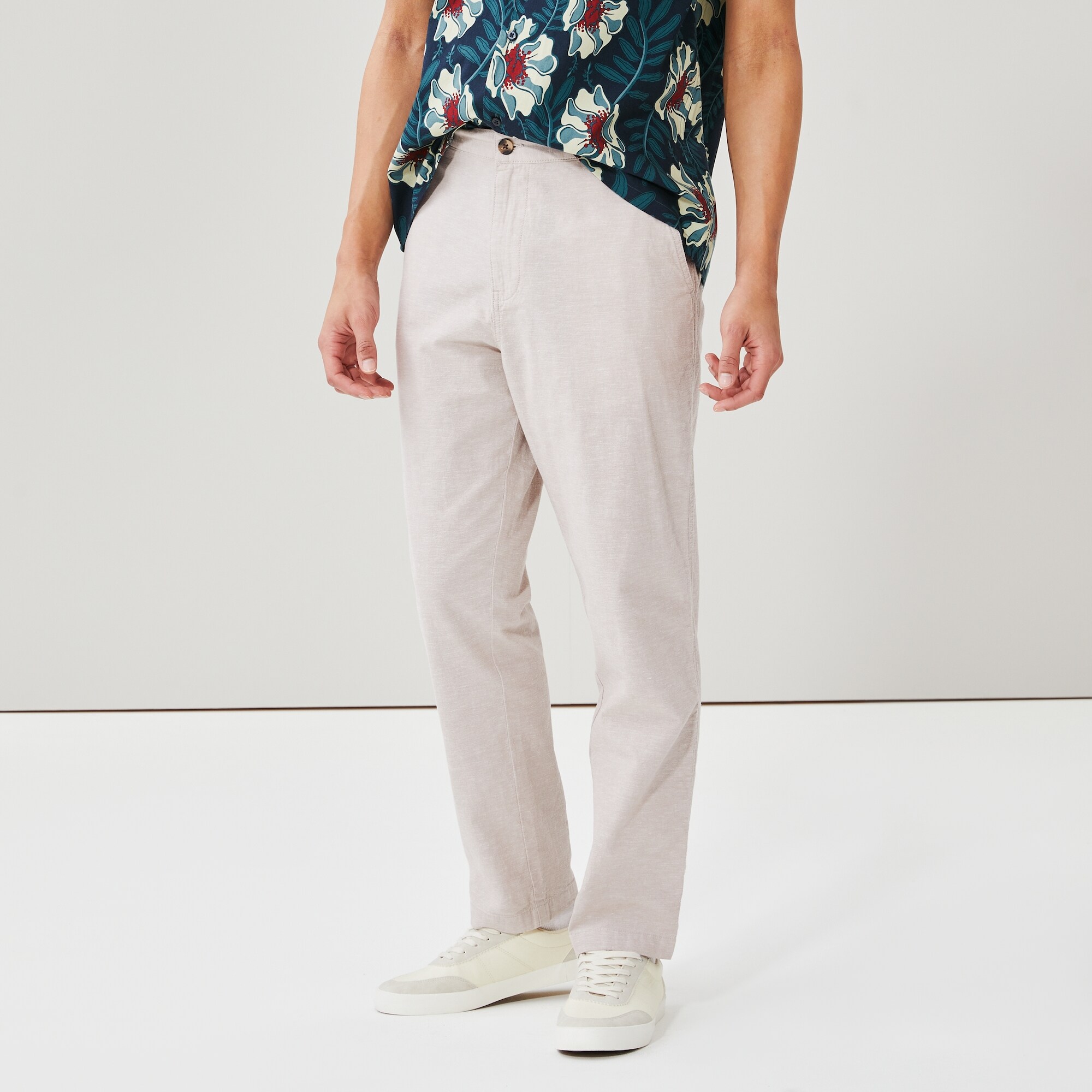 Pantalon en mélange de lin pour hommes