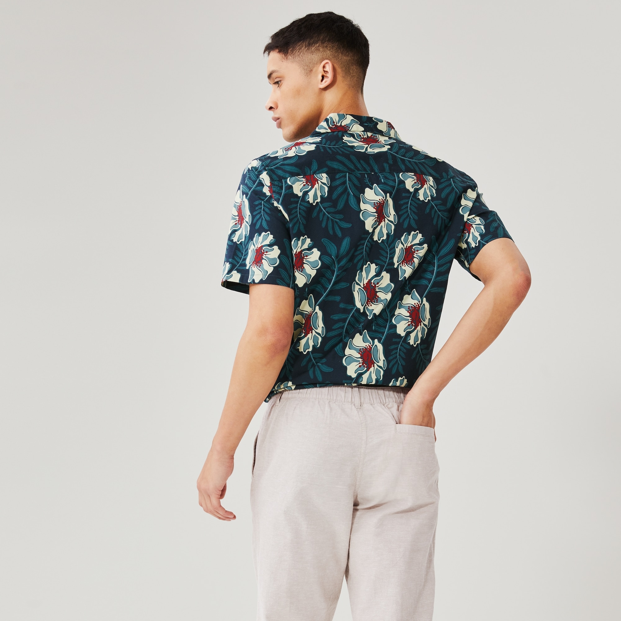 Pantalon en mélange de lin pour hommes