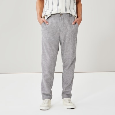 Men's Linen-Blend Pant - Grey