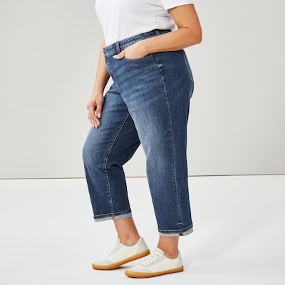 Joe Fresh Jean délavé foncé à coupe décontractée Femmes+ 1 ea, 45,00 $/1ch