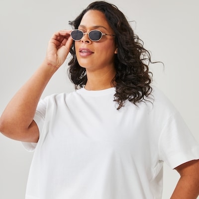 T-shirt court coupe carre Femmes+