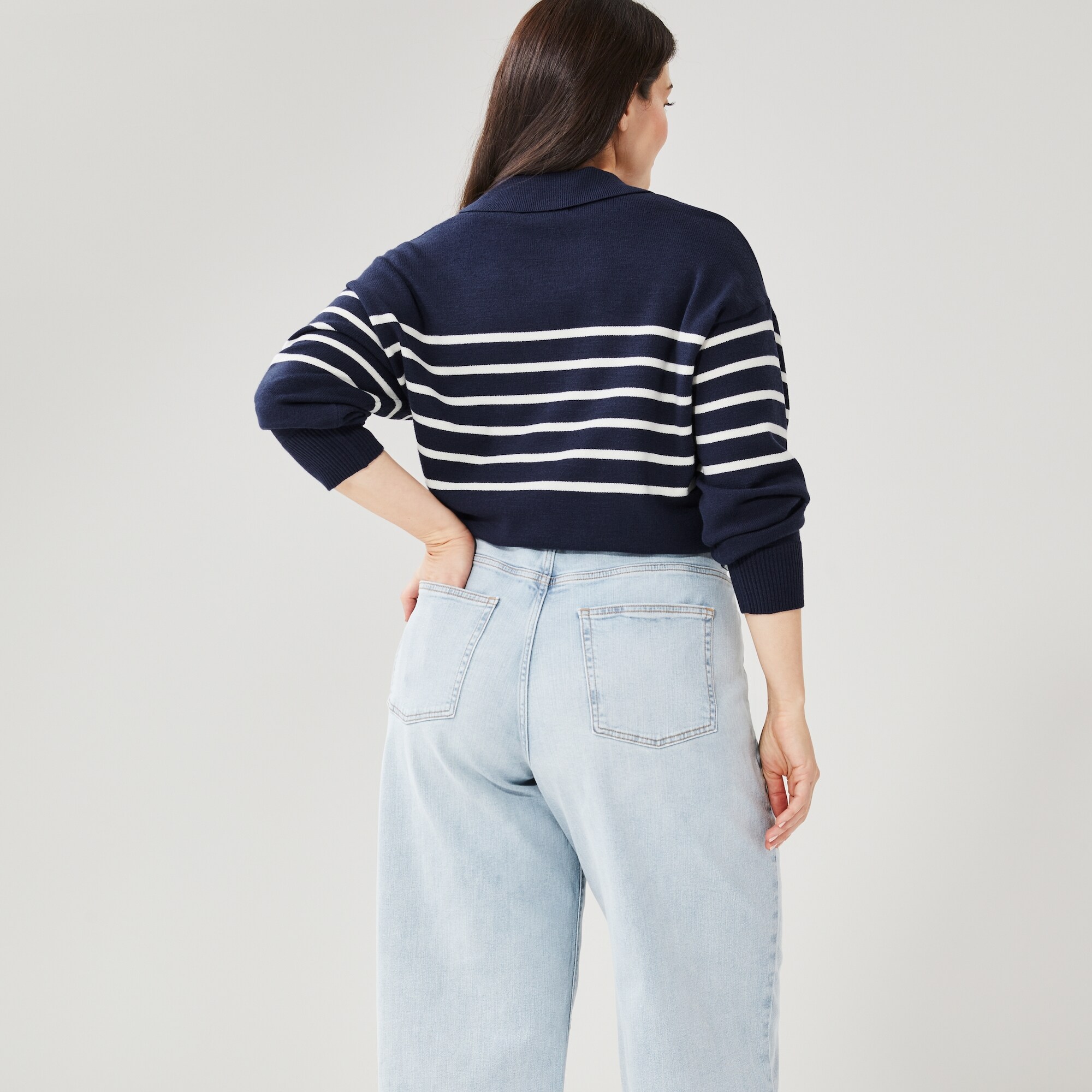Jean à taille haute et à jambe large Femmes+