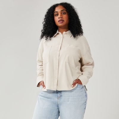 Women+ Button-Down Shirt - Light Sand