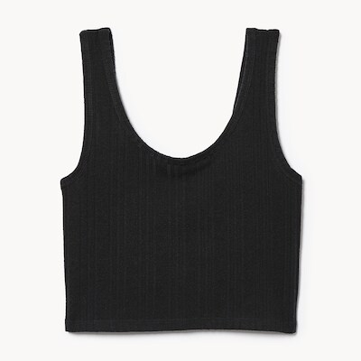 Rib Sleep Tank - Black
