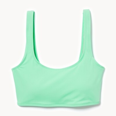 Scoop Neck Swim Top - Aqua