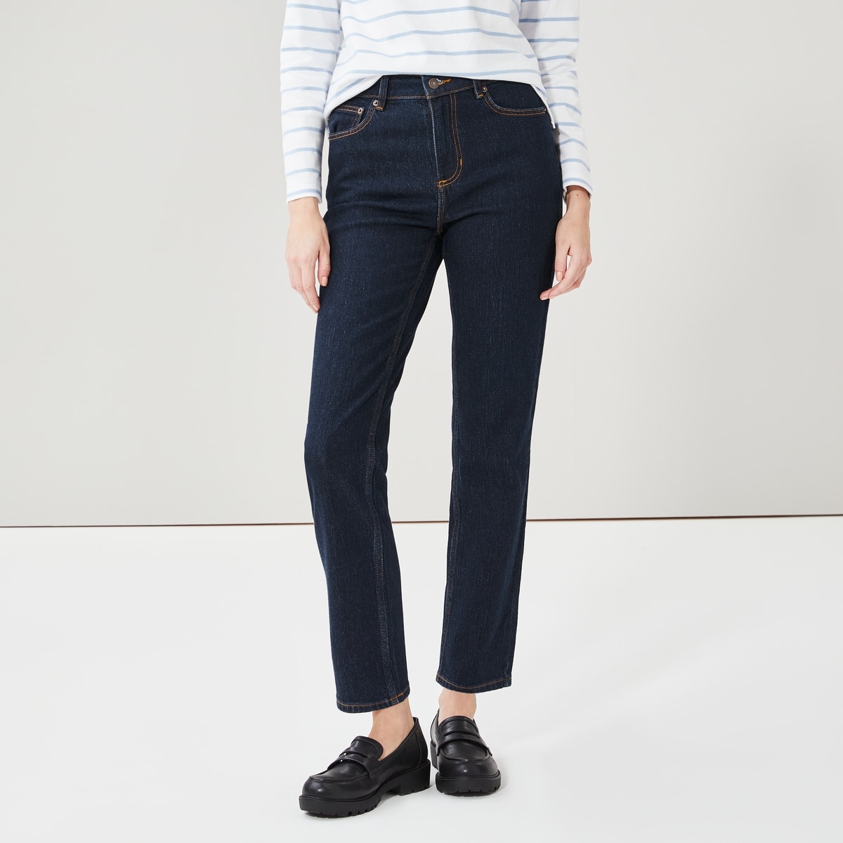 Dark Wash Slim Straight Fit Jean - Dark Wash