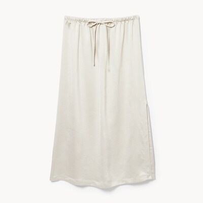 Jupe midi en satin