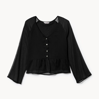 Peplum Blouse - JF Black