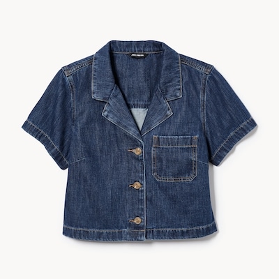 Crop Denim Shirt