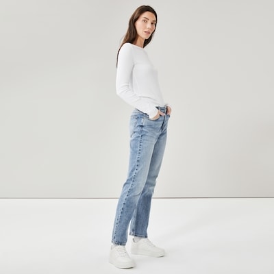 Joe Fresh Jean ajusté délavé moyen à coupe droite 1 ea, 45,00 $/1ch