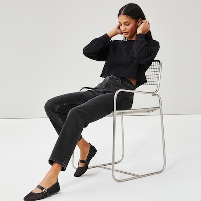 Joe Fresh Jean noir ajusté à coupe droite 1 ea, 45,00 $/1ch