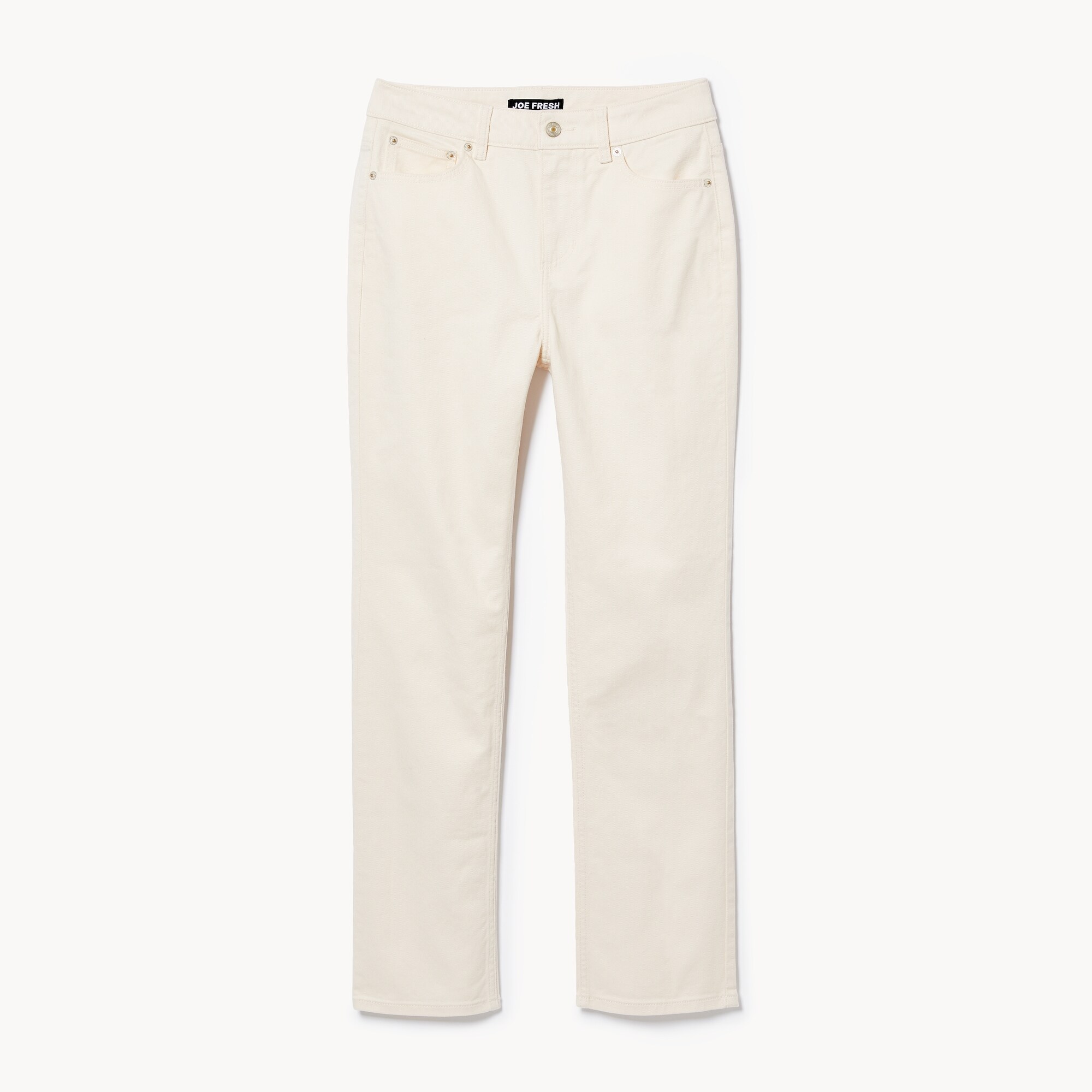 Wide Leg Jeans Mens Cream White Jeans Undyed Slim Straight Fit