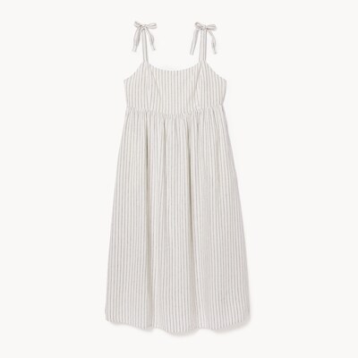 Shoulder Tie Midi Dress - Off White