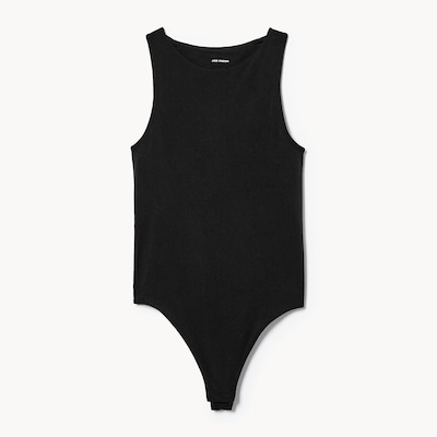 Seamless High Neck Bodysuit - Black