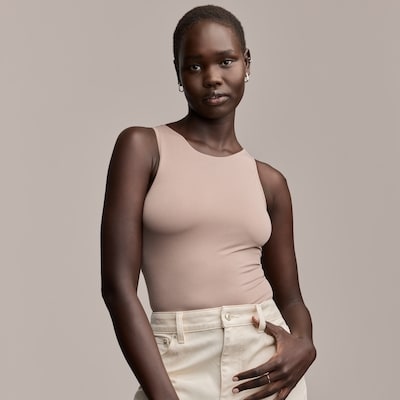 Seamless High Neck Bodysuit - Taupe